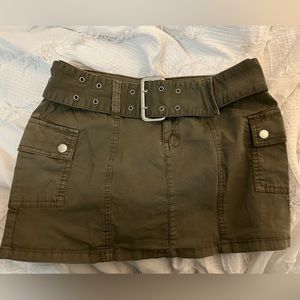 Garage Cargo Belted Mini Skirt